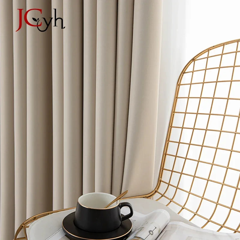 Modern Hall Blackout Curtains for Living Room Girl Bedroom Long Curtain for Windows Ready-made Cortinas Rideaux High-shading 90%