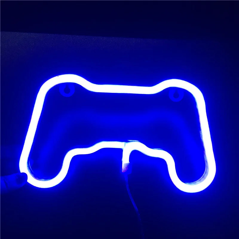 Gaming LED Neon Sign Light Gamepad Neon Lamp USB Night Light for Bedroom Home Wall Decoration Birthday Party Christmas Gifts Boy