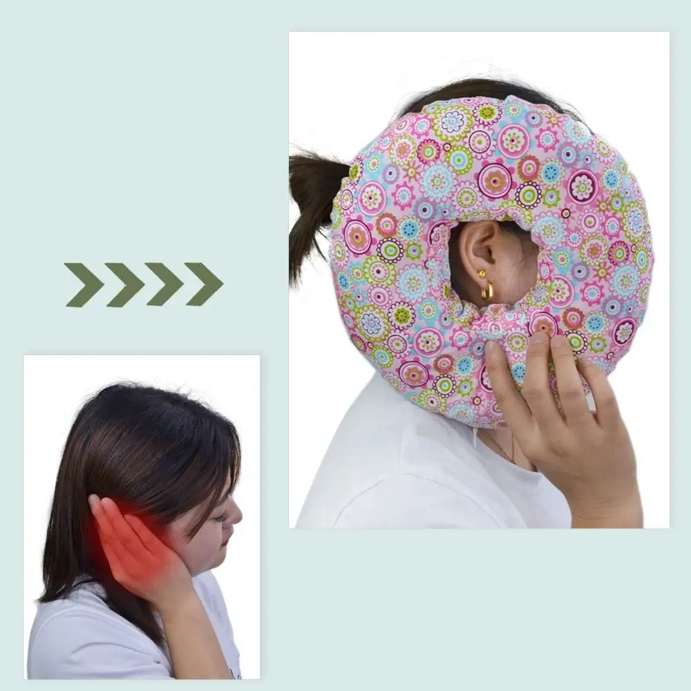 Side Sleepers Accessories Ear Piercing Pillow Breathable Portable Pillow with Ear Hole Ear Pain Relief Comfortable