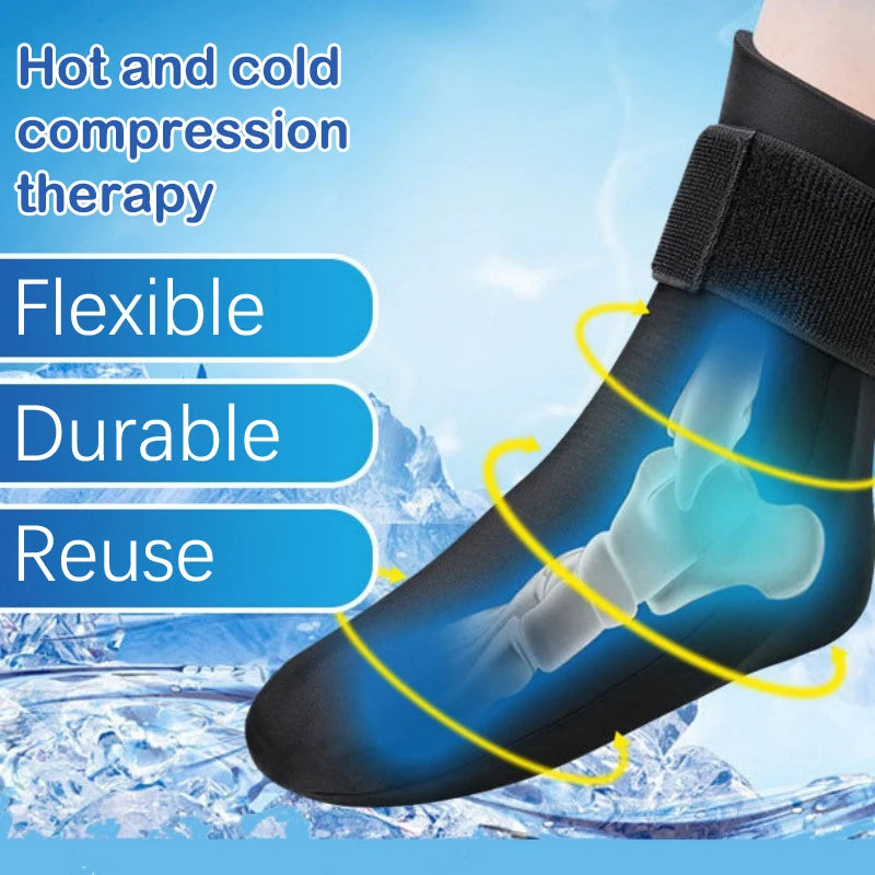 Foot Ice Pack Wrap For Plantar Fasciiti Reusable Cooling Sock Hot Cold Therapy Gel Foot Ice Pack For Ankle Pain Relief Arthritis