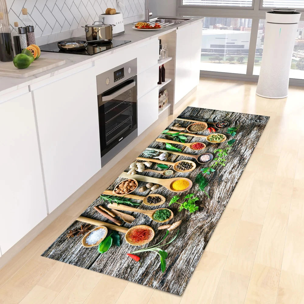 Non-slip Kitchen Mat Crystal Velvet Super Absorbent Floor Mats Kitchen Long Carpets Bathroom Entrance Door Mat Bedroom Long Rugs