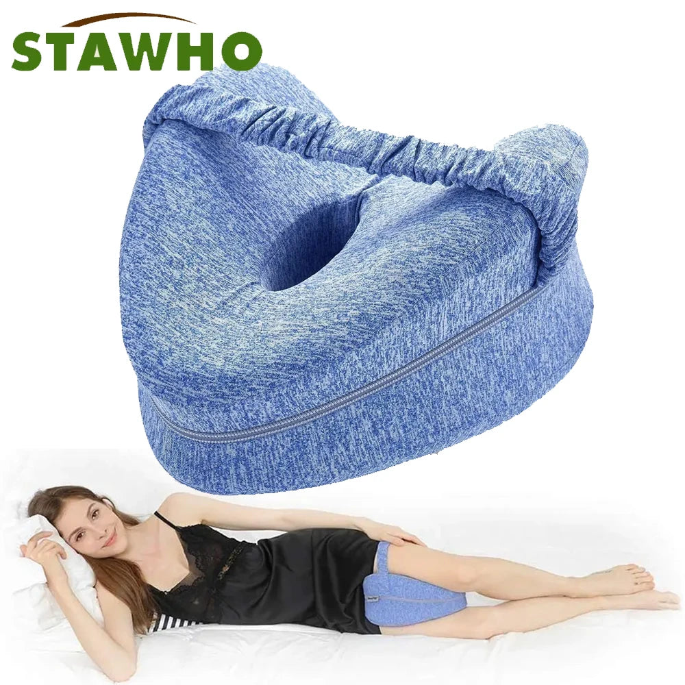 Memory Cotton Leg Pillow Sleeping Orthopedic Sciatica Back Hip Body Joint Pain Relief Thigh Leg Pad Cushion Home Memory Foam