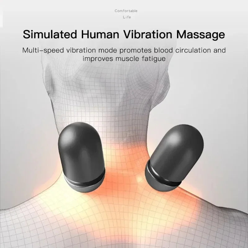 Electric Cervical Massager Heating Vibration Neck Massager Pillow Back Traction Relax Sleeping Memory Foam Pillow Spine Support