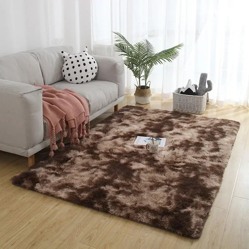 Plush Carpet Suitable For Living Room White Soft Fluffy Carpets Bedroom Bathroom Non-slip Thicken Floor Mat Teen Room Decoration