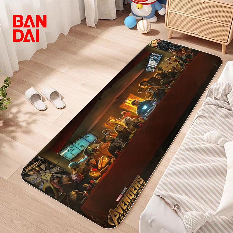 Bathroom Mat Non-slip Washable Kitchen Marvel Bath Bedside Room Carpet Kawaii Rug Corridor Welcome Home Decoration Bedroom Floor