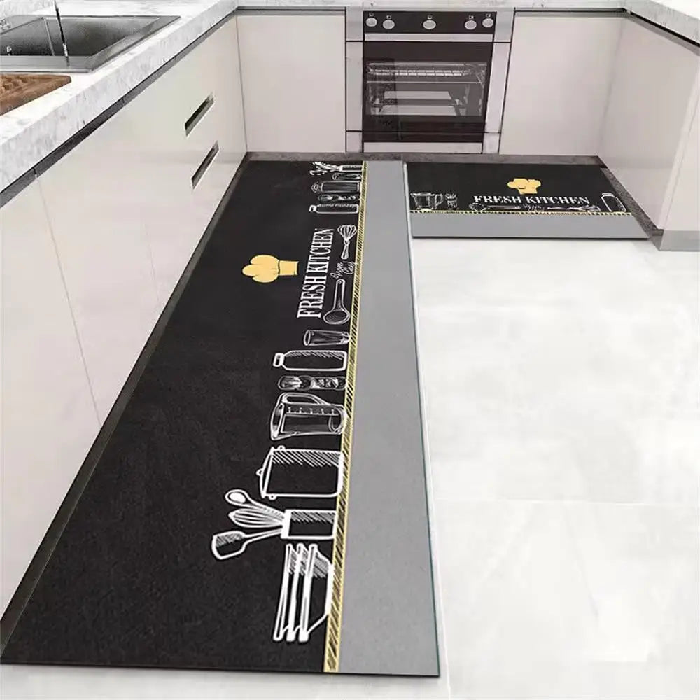 Kitchen Floor Mat Bedroom Living Room Long Bedside Area Rug Hallway Soft Washable Carpet Anti Slip Bathroom Entrance Doormat