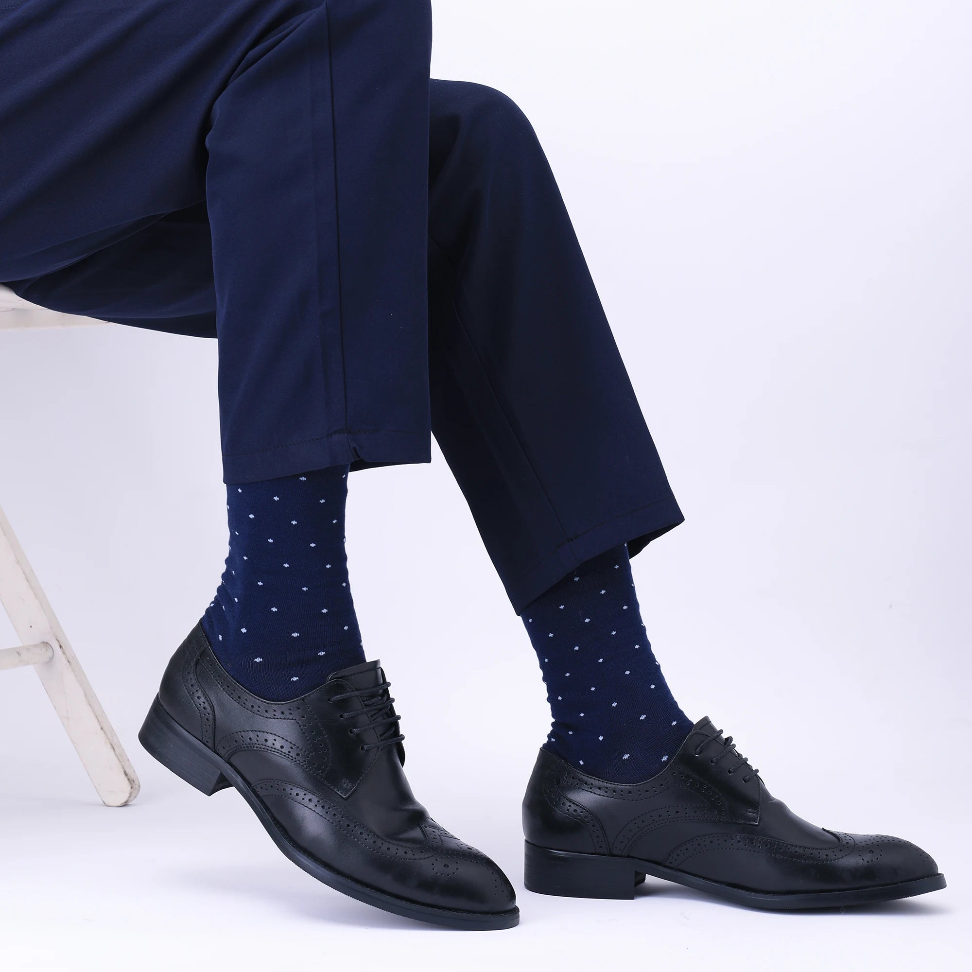 5 Pairs Mens Dress Socks Plus large Size，High Quality Combed Cotton Crew Socks，Black Cool Argyle Breathable Casual Socks for men