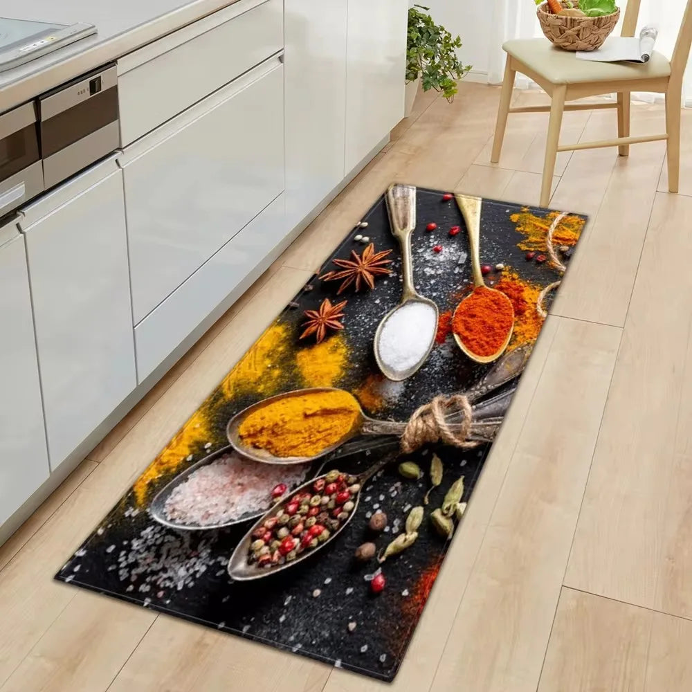 Non-slip Kitchen Mat Crystal Velvet Super Absorbent Floor Mats Kitchen Long Carpets Bathroom Entrance Door Mat Bedroom Long Rugs