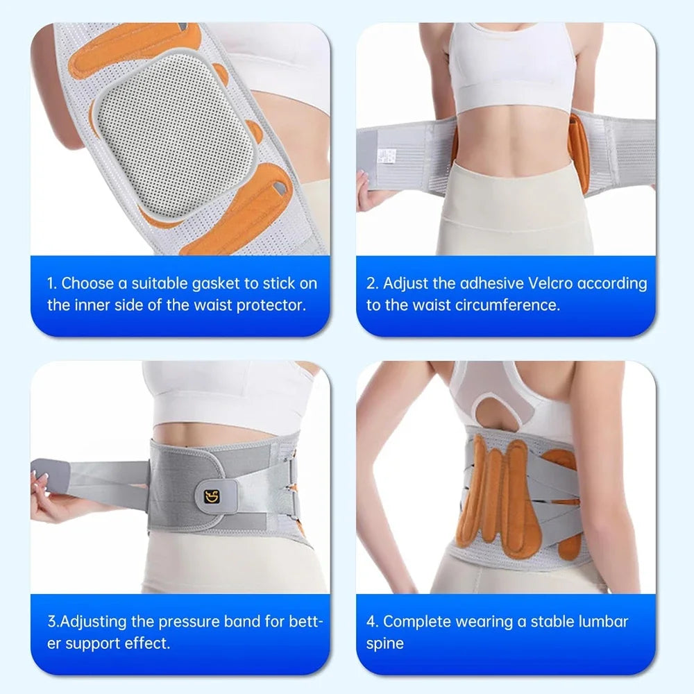 1Pcs Back Brace for Lower Back Pain Relief, Adjustable Lumbar Support Belt for Men Women Herniated Disc,Sciatica,Scoliosis