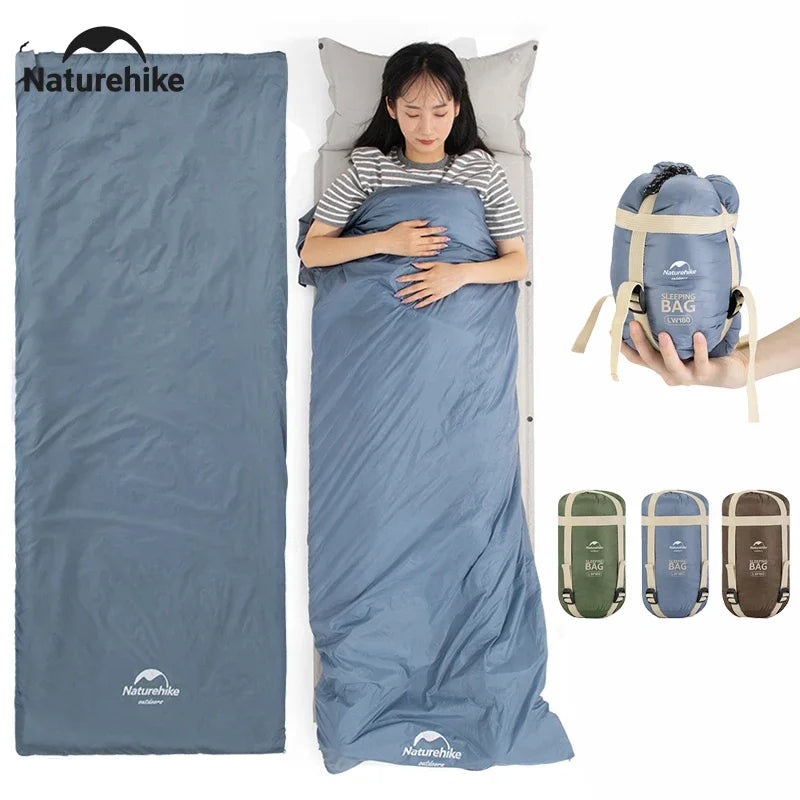 Naturehike LW180 Sleeping Bag Ultralight Waterproof Cotton Sleeping Bag Summer Hiking Camping Sleeping Bag