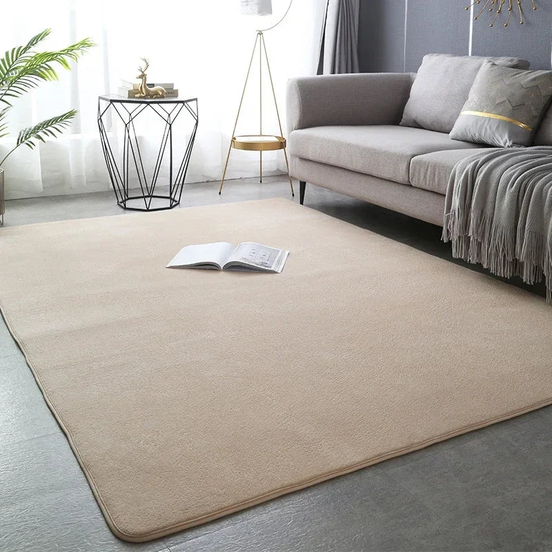 Large Soft Floor Rug Grey Rugs Coral Velet Living Room Super Soft Thickened Carpet Children Game Mat Rectangular Home Decoratio