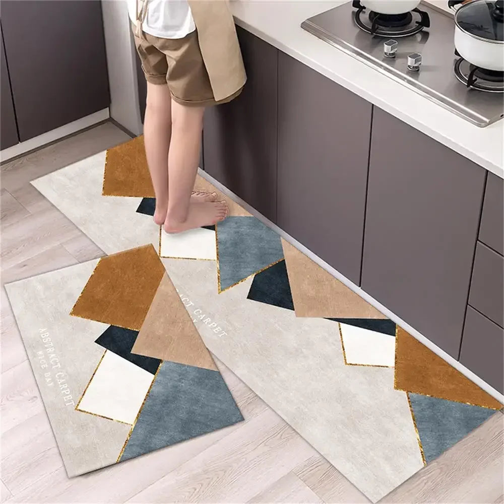 Kitchen Carpet Mats for Floor Anti Slip Bathroom Entrance Doormat Bedroom Living Room Long Bedside Area Rug Soft Washable Carpet