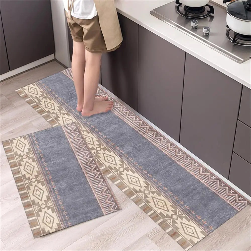 Kitchen Floor Mat Bedroom Living Room Long Bedside Area Rug Hallway Soft Washable Carpet Anti Slip Bathroom Entrance Doormat