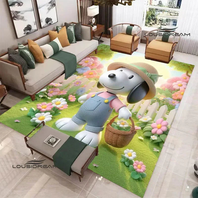 Cute Cartoon S-Snoopy printed carpet Non-slip carpet outdoor carpets area rug Home bedroom decor rugs for bedroom birthday gift