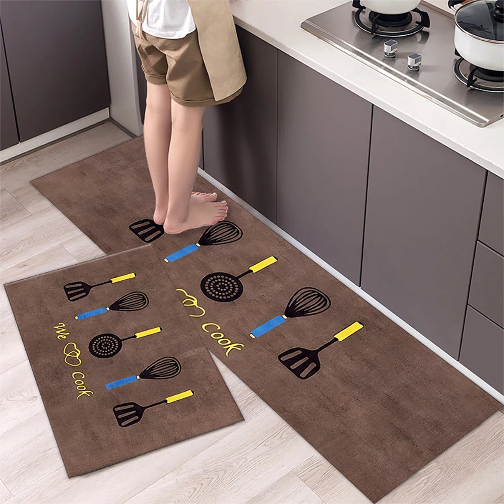 Kitchen Floor Mat Bedroom Living Room Long Bedside Area Rug Hallway Soft Washable Carpet Anti Slip Bathroom Entrance Doormat