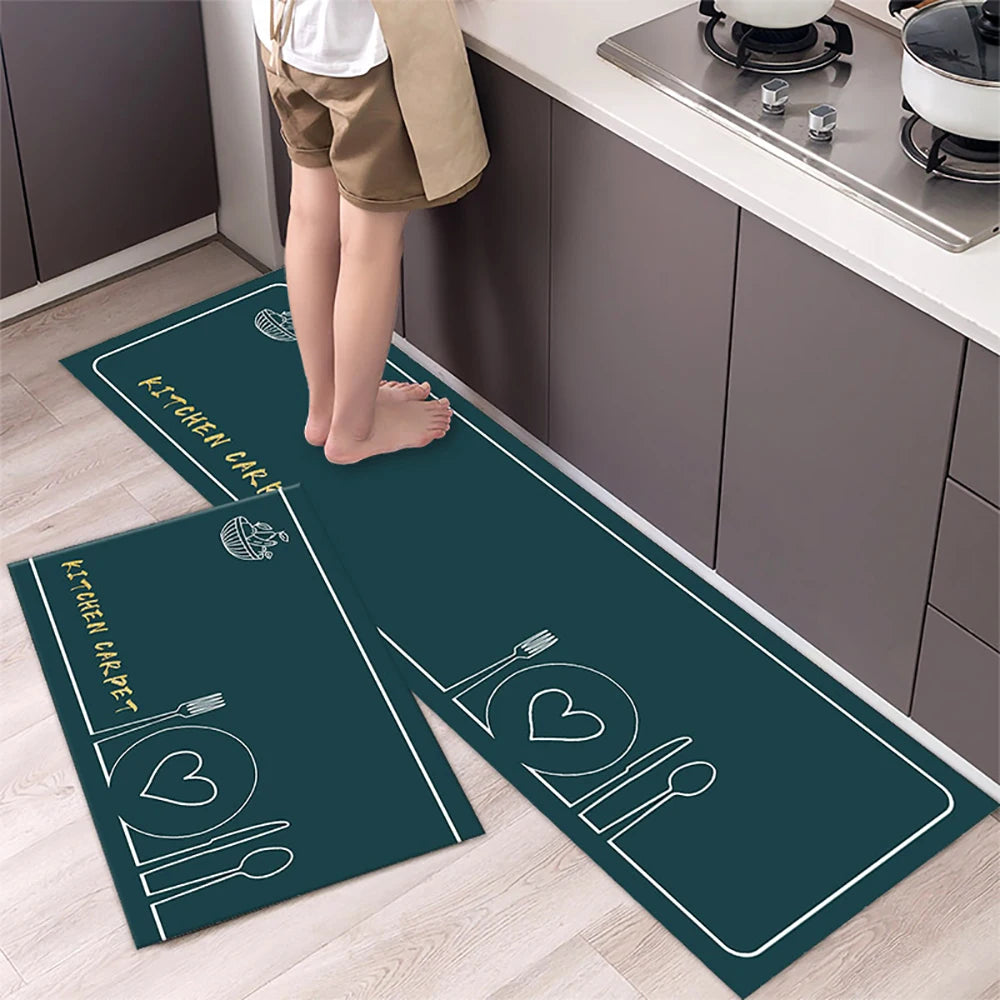 Kitchen Floor Mat Bedroom Living Room Long Bedside Area Rug Hallway Soft Washable Carpet Anti Slip Bathroom Entrance Doormat