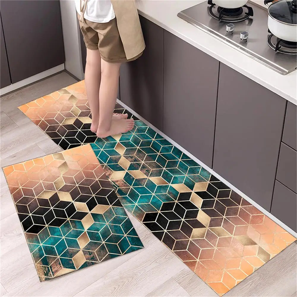 Kitchen Floor Mat Bedroom Living Room Long Bedside Area Rug Hallway Soft Washable Carpet Anti Slip Bathroom Entrance Doormat