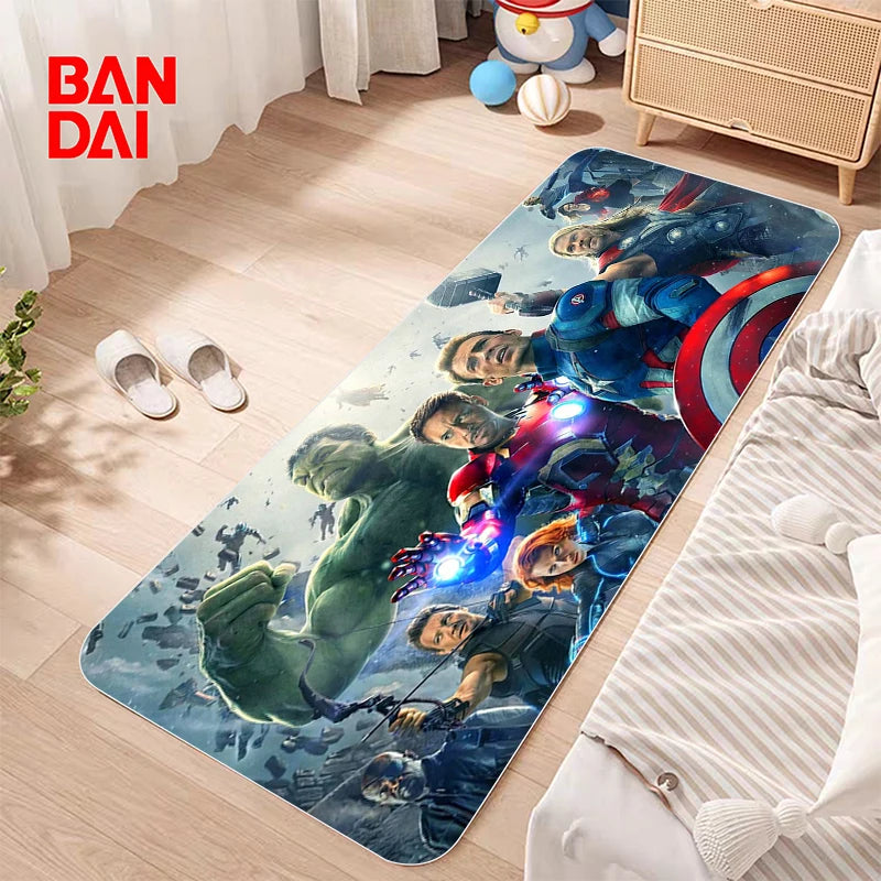 Bathroom Mat Non-slip Washable Kitchen Marvel Bath Bedside Room Carpet Kawaii Rug Corridor Welcome Home Decoration Bedroom Floor