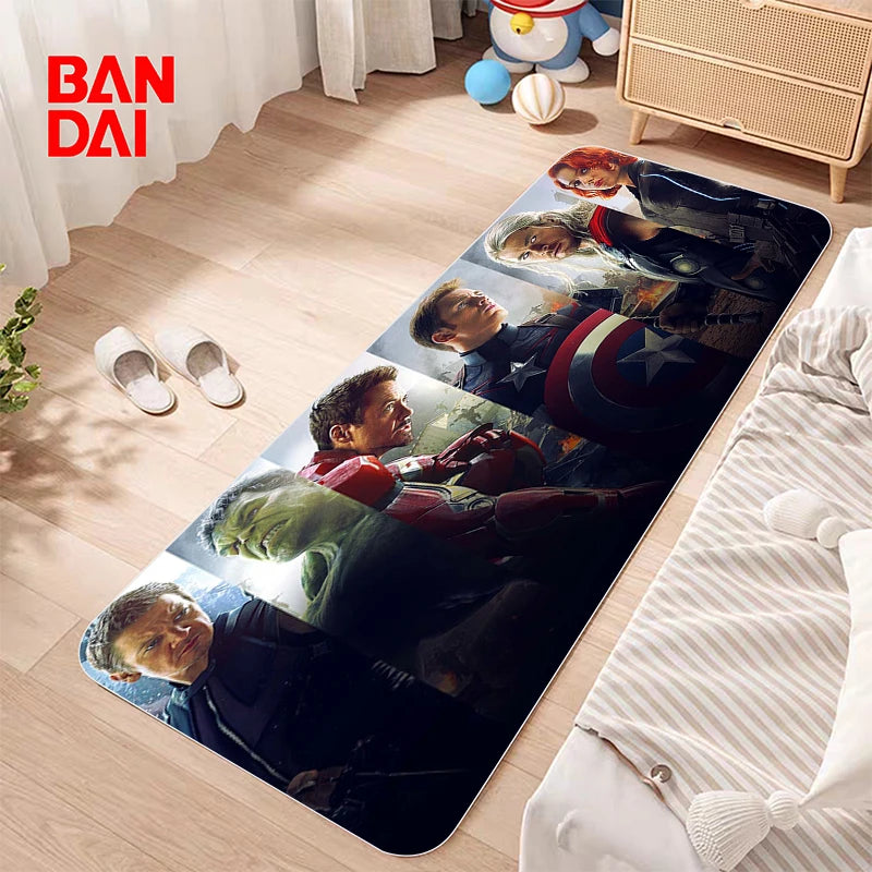 Bathroom Mat Non-slip Washable Kitchen Marvel Bath Bedside Room Carpet Kawaii Rug Corridor Welcome Home Decoration Bedroom Floor