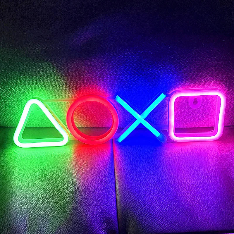 Gaming LED Neon Sign Light Gamepad Neon Lamp USB Night Light for Bedroom Home Wall Decoration Birthday Party Christmas Gifts Boy