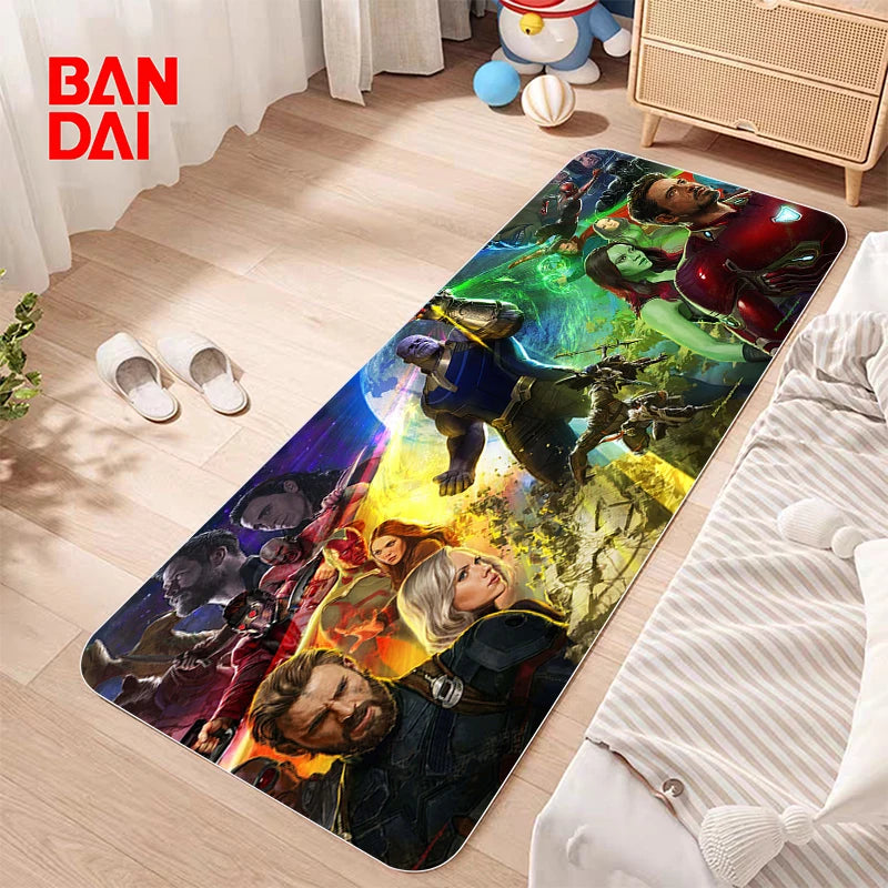 Bathroom Mat Non-slip Washable Kitchen Marvel Bath Bedside Room Carpet Kawaii Rug Corridor Welcome Home Decoration Bedroom Floor