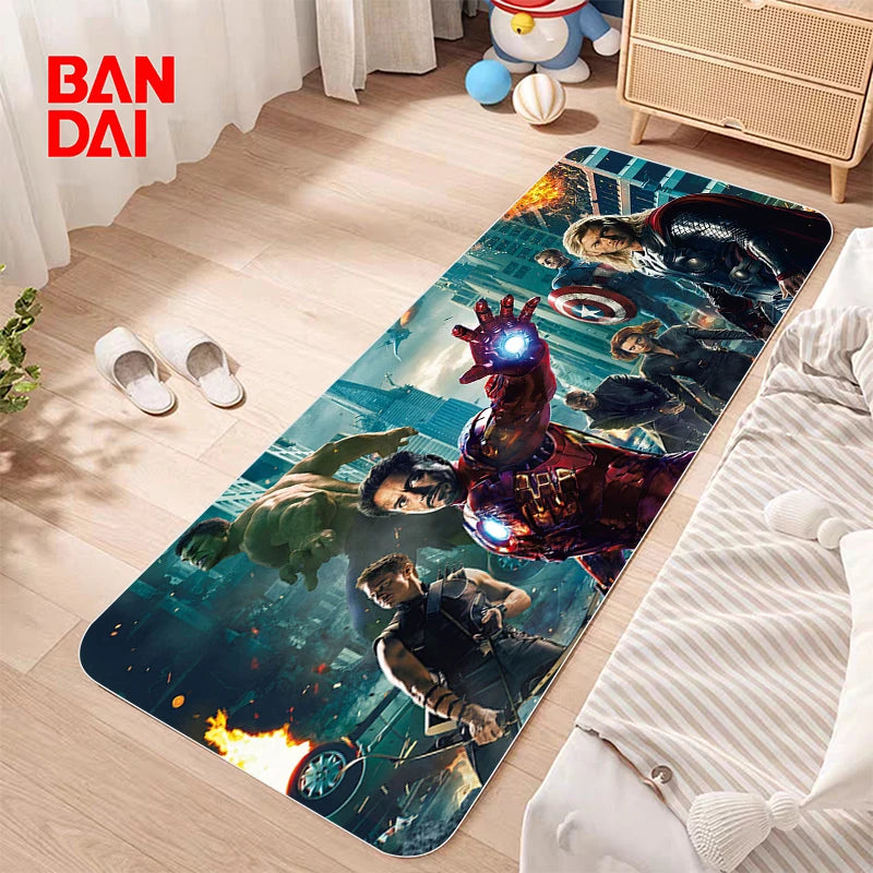 Bathroom Mat Non-slip Washable Kitchen Marvel Bath Bedside Room Carpet Kawaii Rug Corridor Welcome Home Decoration Bedroom Floor