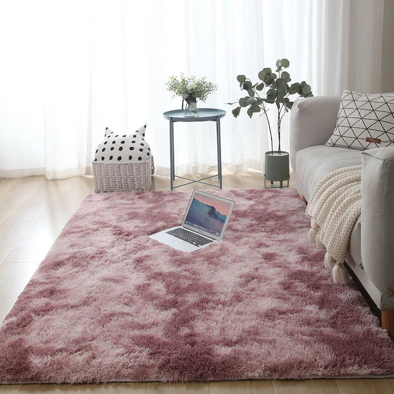 Carpet In The Living Room Washable Non-Slip Fluffy Soft Bedroom Large Rugs Black White Green Bedside Home Decoration Floor Mats