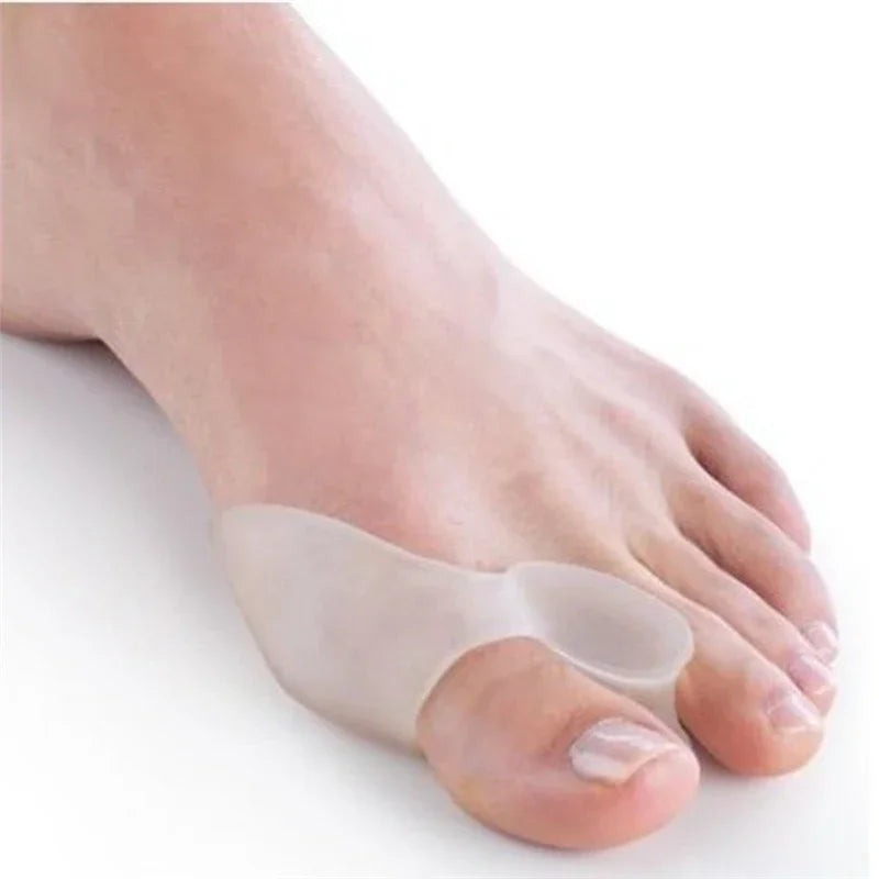 1pair Silicone Gel Thumb Corrector Bunion Little Toe Protector Separator Hallux Valgus Finger Straightener Foot Care Relief Pads