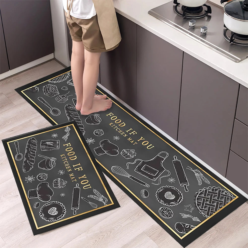 Kitchen Floor Mat Bedroom Living Room Long Bedside Area Rug Hallway Soft Washable Carpet Anti Slip Bathroom Entrance Doormat