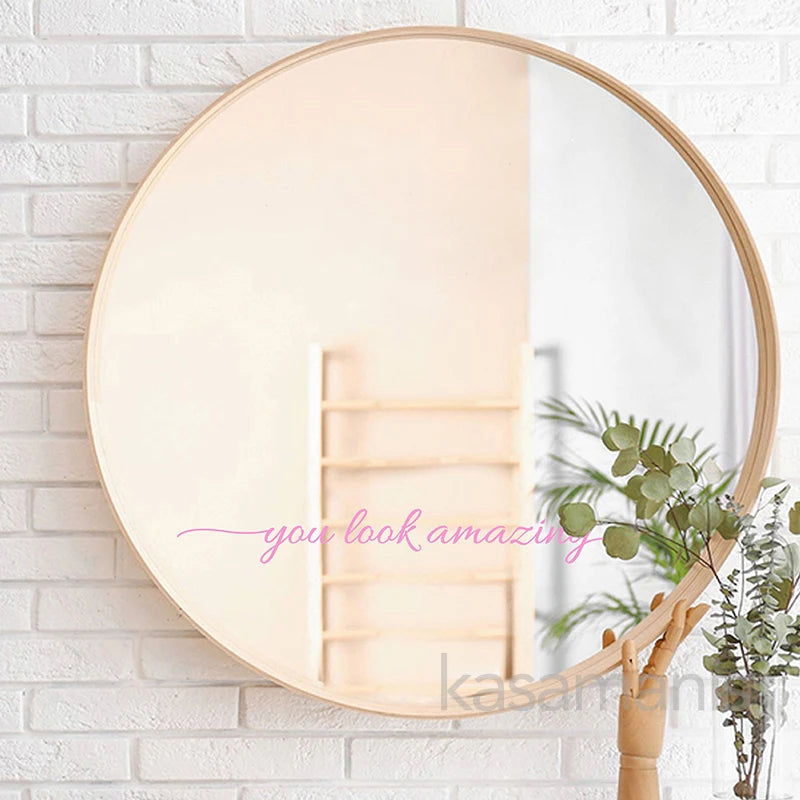 You Look Amazing Mirror Decal Vinyl Decal Bathroom Decor Inspire Motivational Quote Sticker Fitting Room Bedroom Decoration