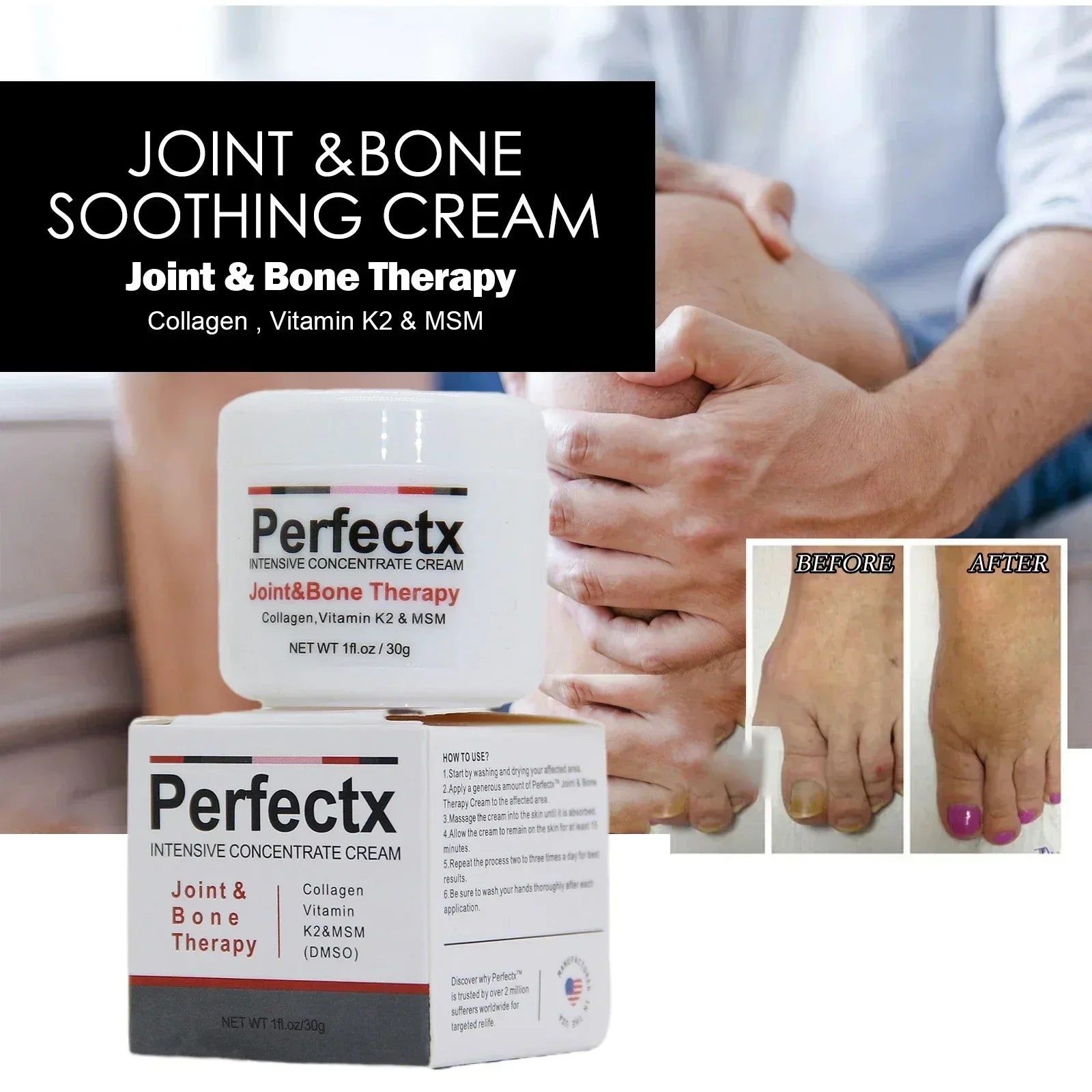 Perfectx Joint Repair Cream Relieve Knee Lumbar Spine Leg Neck Soreness Body Health Active Joint Care Cream 30G