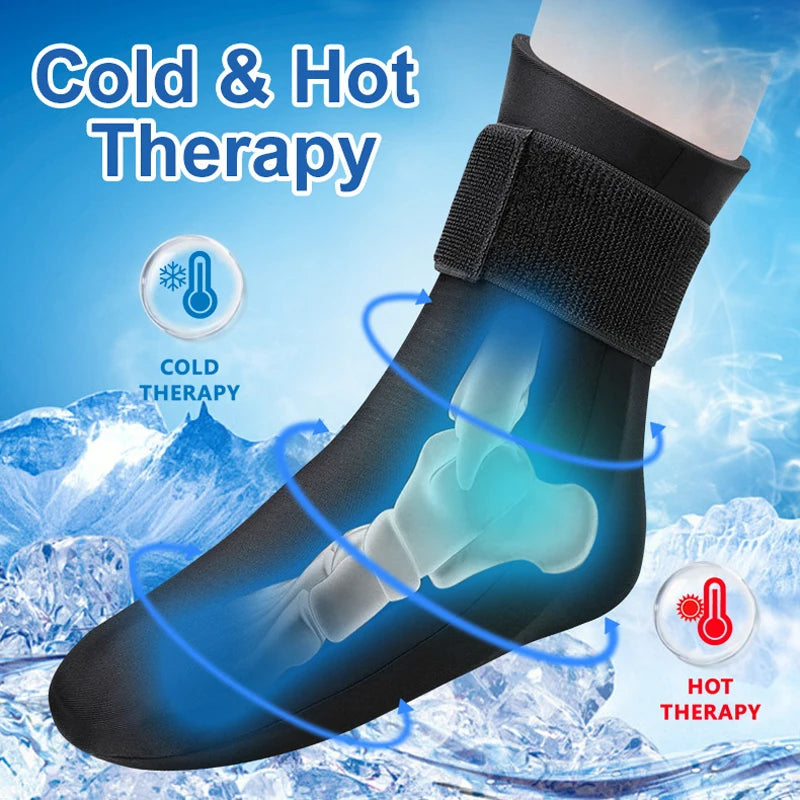 Foot Ice Pack Wrap For Plantar Fasciiti Reusable Cooling Sock Hot Cold Therapy Gel Foot Ice Pack For Ankle Pain Relief Arthritis