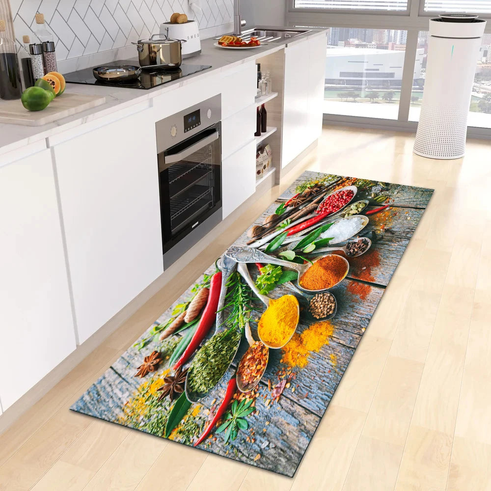 Non-slip Kitchen Mat Crystal Velvet Super Absorbent Floor Mats Kitchen Long Carpets Bathroom Entrance Door Mat Bedroom Long Rugs