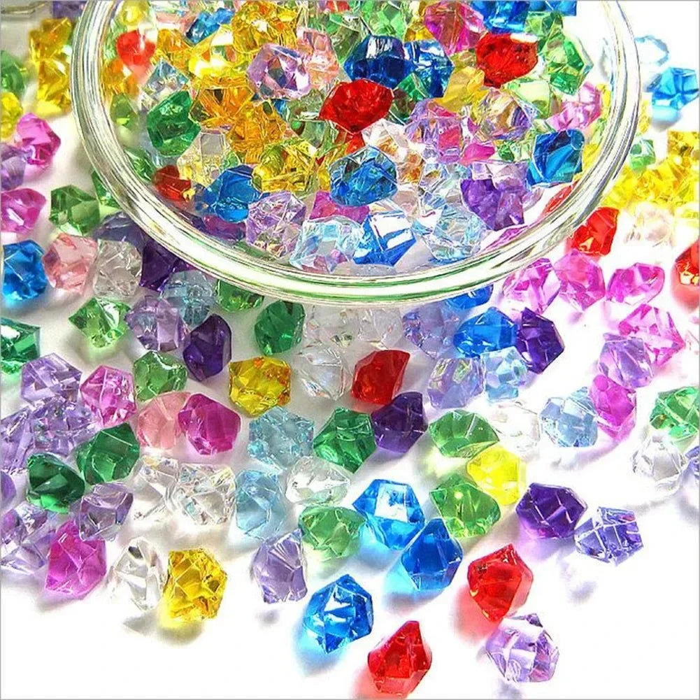 100/200pcs Crystal Transparent Fake Crushed Ice Stones Party Wedding Decorations Vase Acrylic Vase Filler Decoration Crafts Home