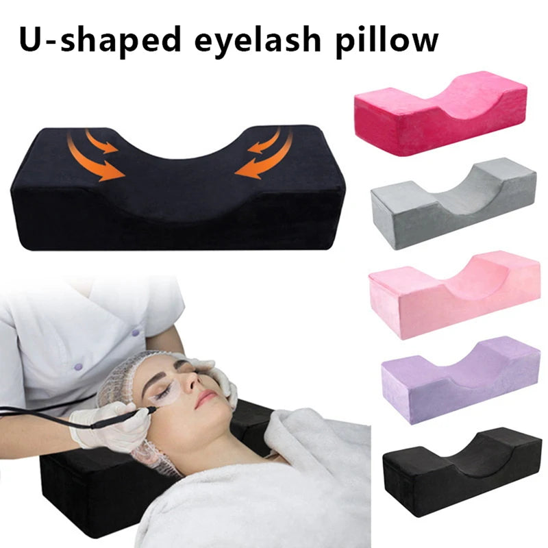 Lash Pillow Neck Support Eyelash Soft Pillow Grafting Eyelashes Memory Foam Eyelash Extension Pillow With Pocket Makeup Salon