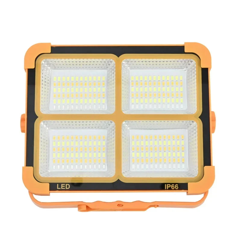 LED Solar Floodlight Rechargeable 200/500W Emergency Lighting Outdoor Camping Portable Light Waterproof Searchlight Hot