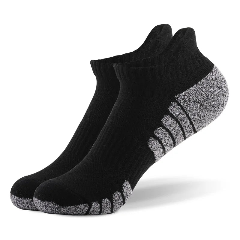 3pairs thickened towel bottom running socks mesh boat socks non-slip breathable sports socks Low cut Men's socks Women's socks