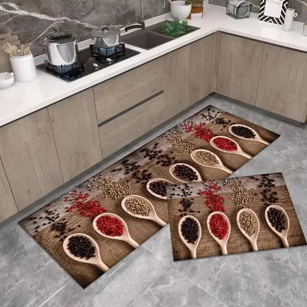 Non-slip Kitchen Mat Crystal Velvet Super Absorbent Floor Mats Kitchen Long Carpets Bathroom Entrance Door Mat Bedroom Long Rugs