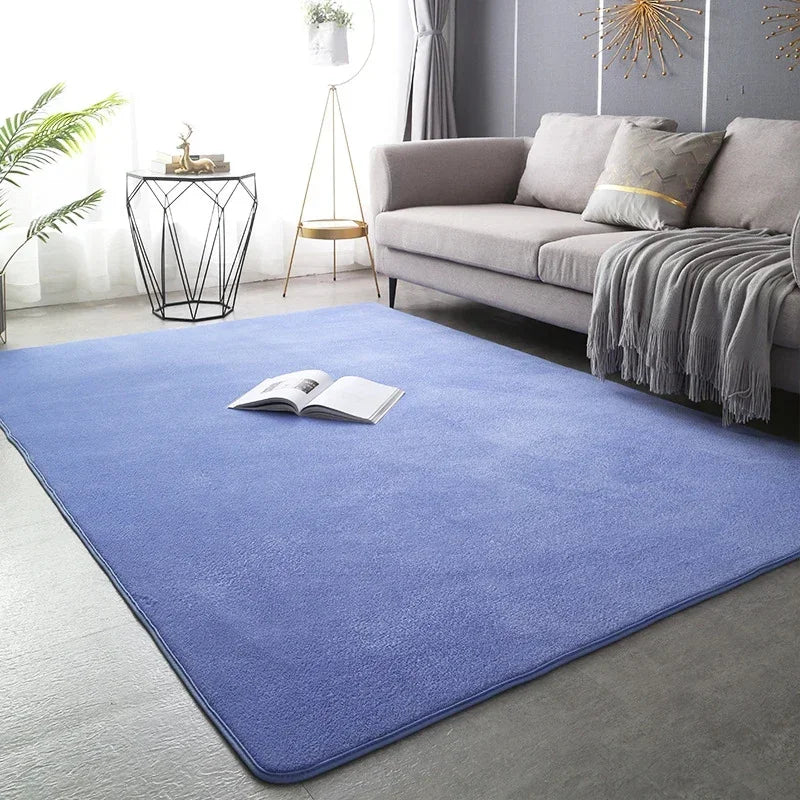 Large Soft Floor Rug Grey Rugs Coral Velet Living Room Super Soft Thickened Carpet Children Game Mat Rectangular Home Decoratio