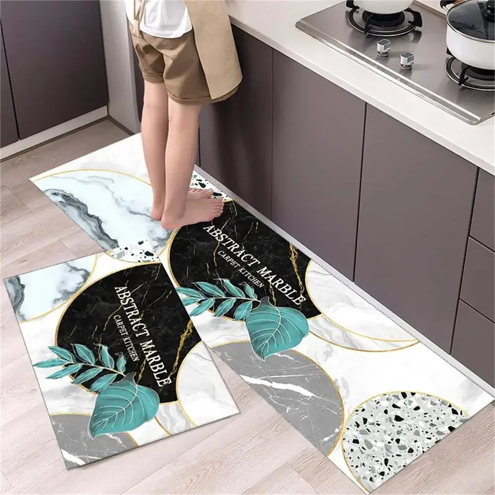 Kitchen Carpet Mats for Floor Anti Slip Bathroom Entrance Doormat Bedroom Living Room Long Bedside Area Rug Soft Washable Carpet