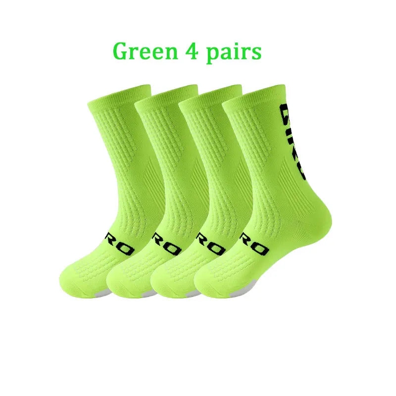 Cycling Socks Men 4 Pairs/set Biking Socks Women Sport Sweat Absorbing Breathable Football Soccer Compression Socks Wholesale