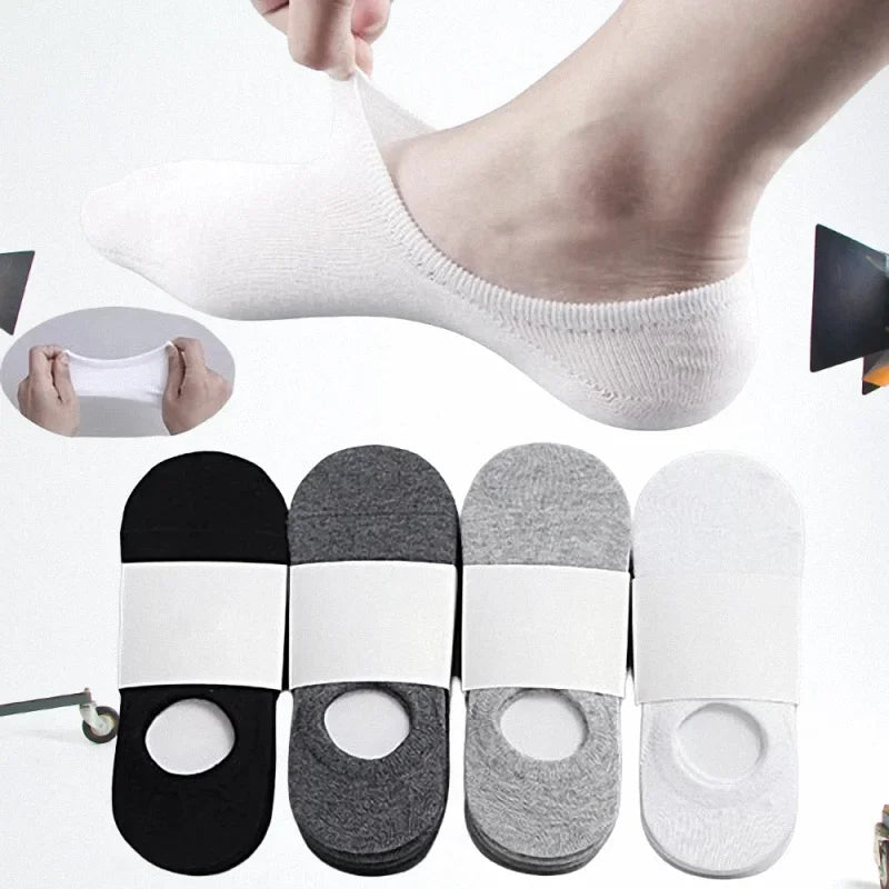 5/10/20 Pairs New Fashion Top Quality Men Women Boat Socks Casual Non-slip Low Cut Invisible Cotton Socks Breathable Ankle Socks