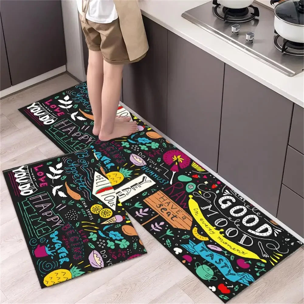 Kitchen Carpet Mats for Floor Anti Slip Bathroom Entrance Doormat Bedroom Living Room Long Bedside Area Rug Soft Washable Carpet