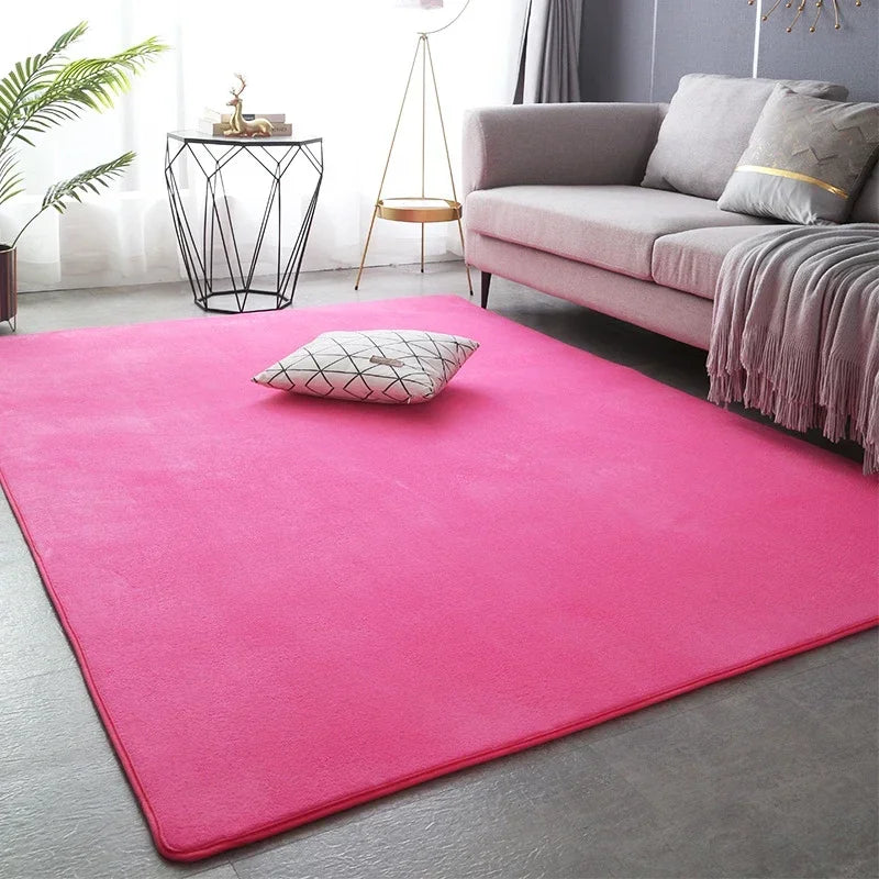 Large Soft Floor Rug Grey Rugs Coral Velet Living Room Super Soft Thickened Carpet Children Game Mat Rectangular Home Decoratio