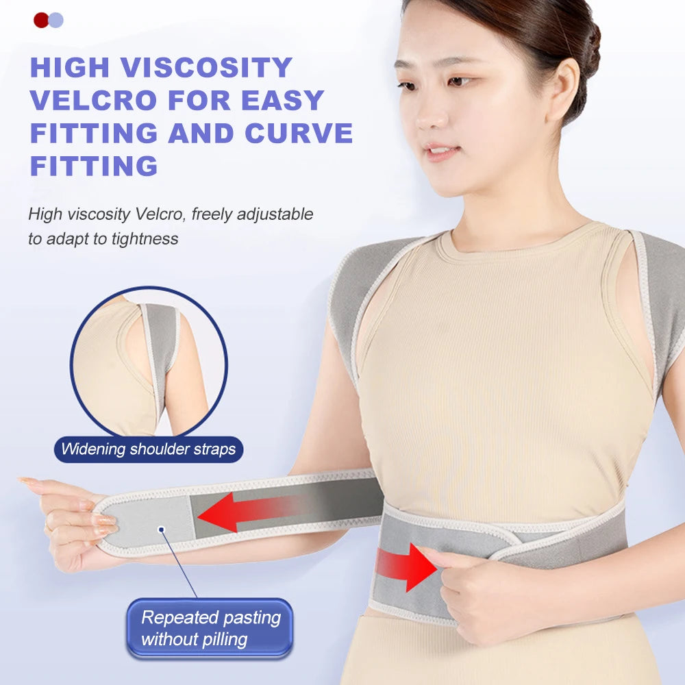 Professional Back Brace for Women and Men Posture Corrector Improve Posture Lumbar Support Shoulder Lower Upper Back Pain Relief