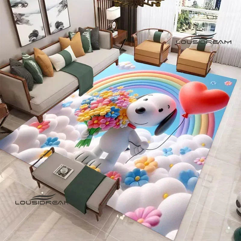 Cute Cartoon S-Snoopy printed carpet Non-slip carpet outdoor carpets area rug Home bedroom decor rugs for bedroom birthday gift