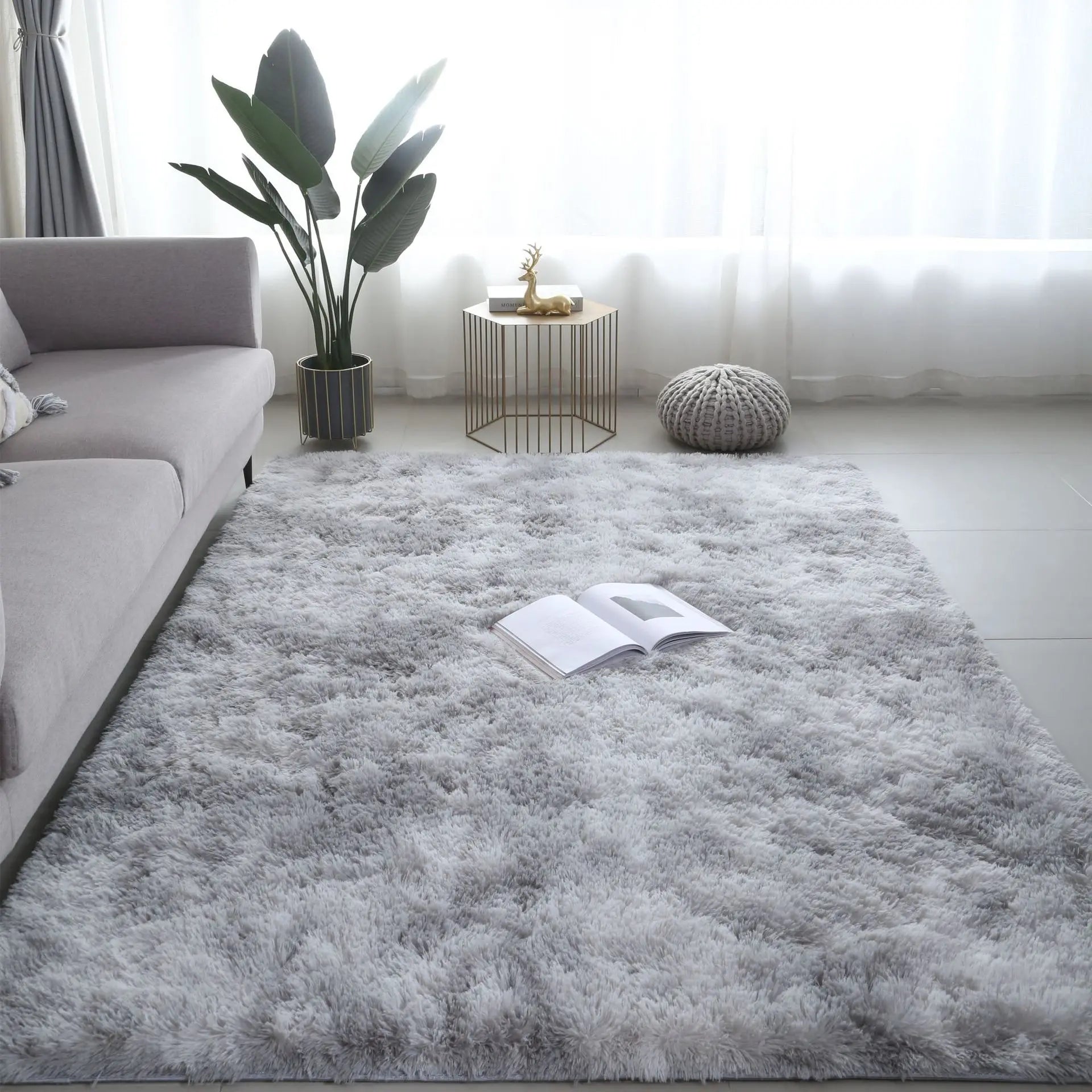 Plush Carpet Thick Bedroom Carpets Anti Slip Soft Rugs Large Rugs For Modern Living Room Long Hair Carpet Living Room Decoration