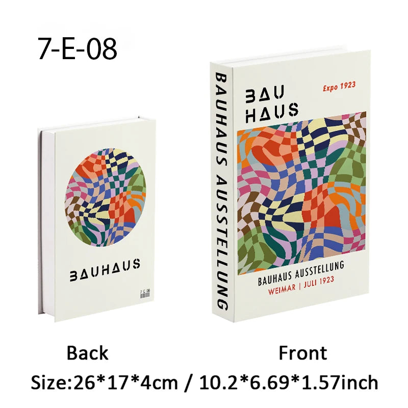 Bauhaus Decorative Books Open Luxury Fake Book Storage Box Home Decor Matisse Boho Monet Coffee Table Shelf Interior Decoration