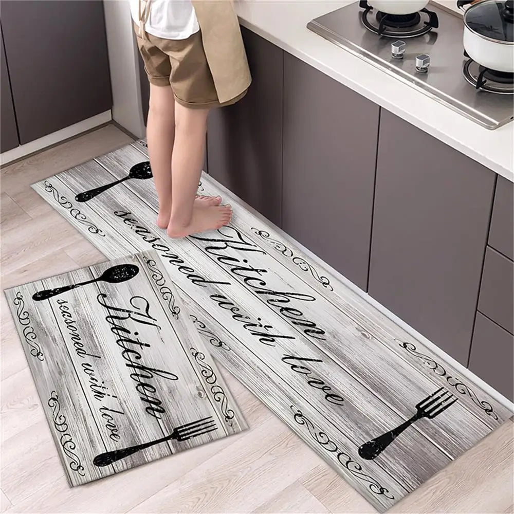 Kitchen Floor Mat Bedroom Living Room Long Bedside Area Rug Hallway Soft Washable Carpet Anti Slip Bathroom Entrance Doormat