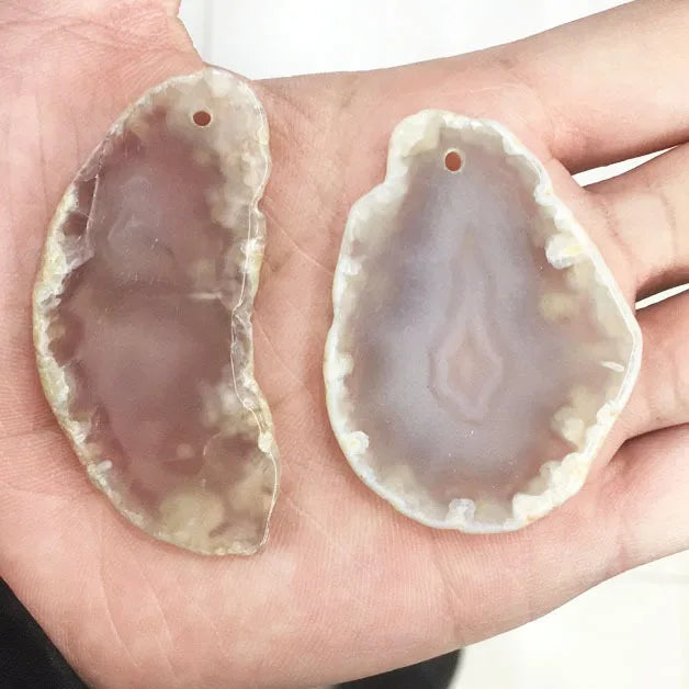 Natural Agate Geode Polished Irregular Crystal Slice Stone DIY Pendant Mineral Home Decoration Healing Crystal Stone Slice Gifts